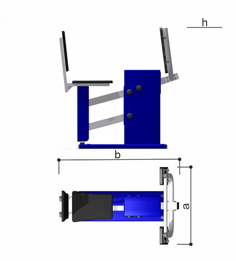 Тренажер уличный ЖИМ НОГАМИ Romana 207.38.05