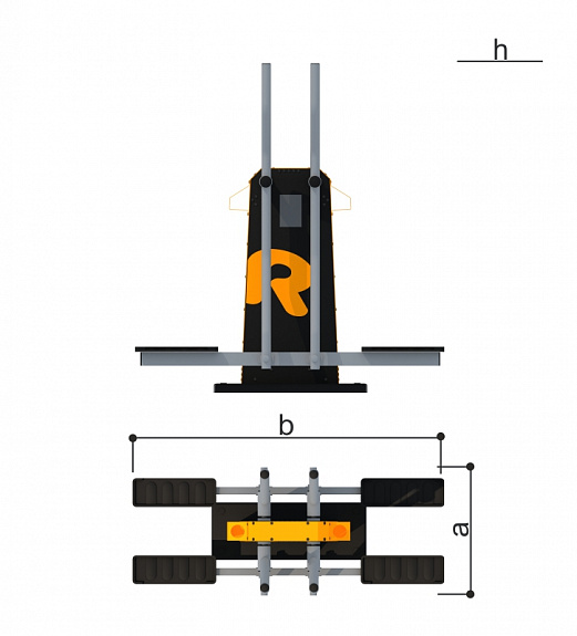 Тренажер уличный ДВОЙНЫЕ ЛЫЖИ Romana 207.21.10