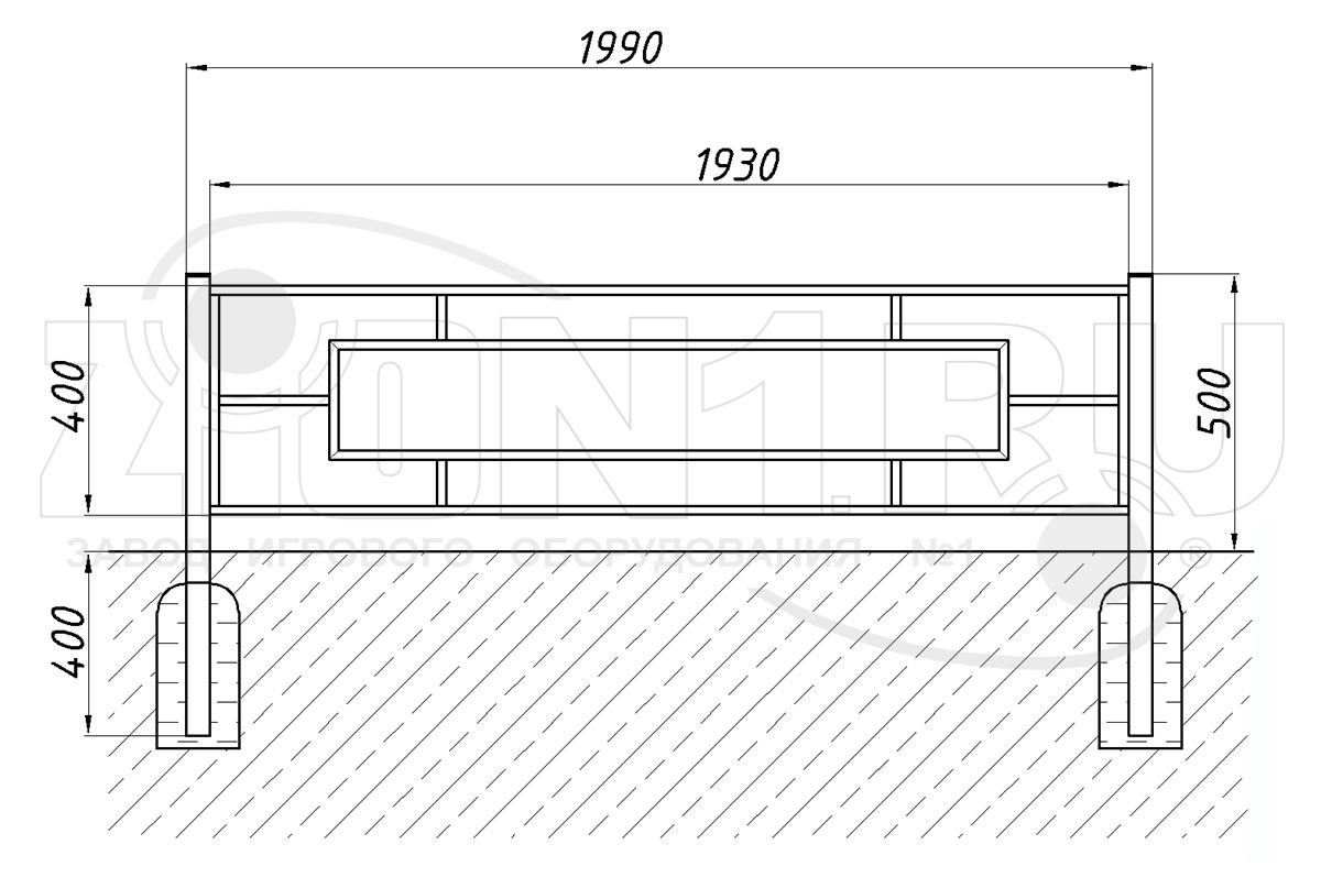 Газонное ограждение ZION ОГ-19 (ОГ010)