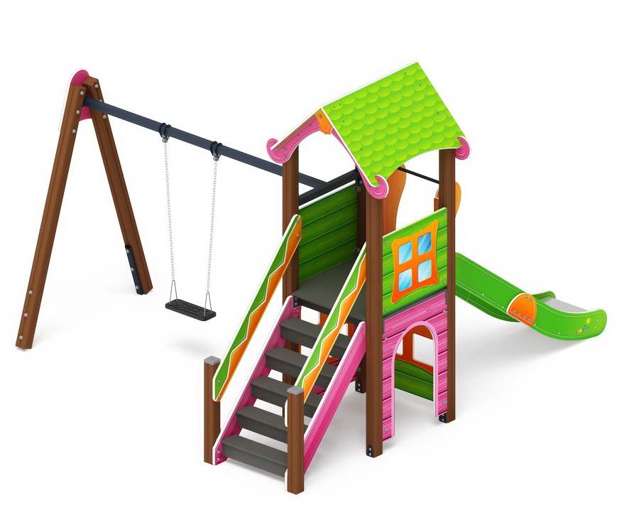 ЛУКОМОРЬЕ детский игровой комплекс ДИК 2.25.02-01.С (Н=1200)