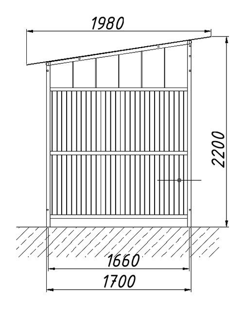Ограждение мусоросборника ZION 6П (Б053)