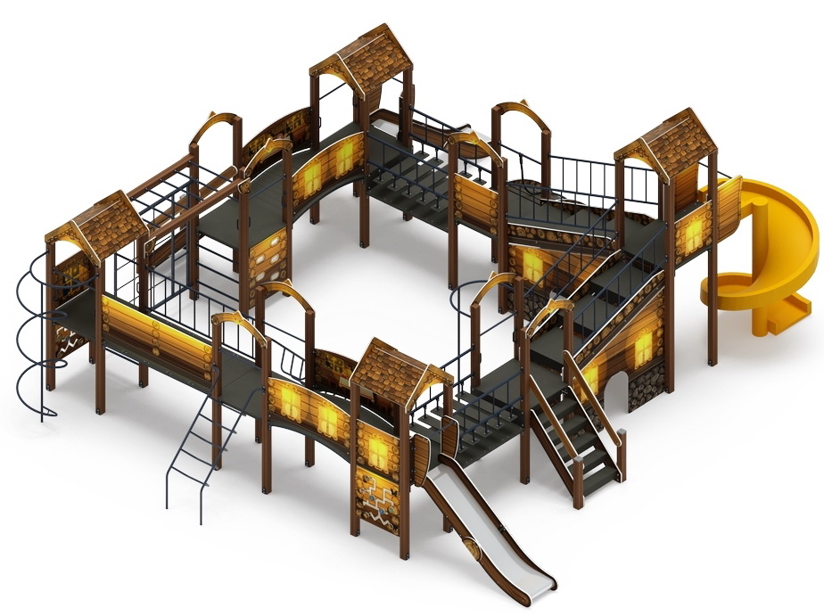 ОСТРОВ ДЕТСТВА (Эко) детский игровой комплекс ДИК 2.01.8.02-12 (Н=1200, Н=2000)