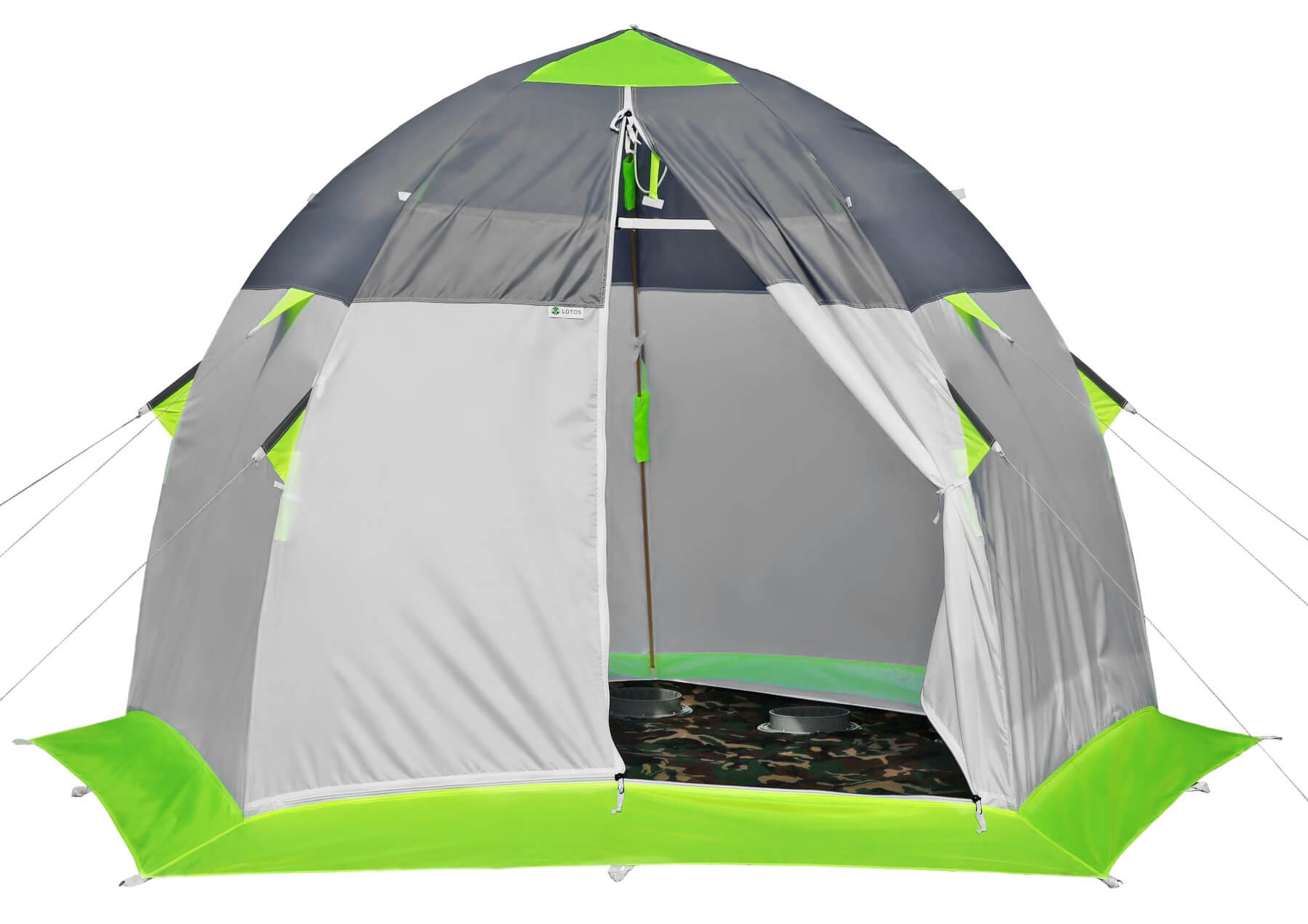 Зимняя палатка ЛОТОС 3 Эко (стеклокомпозитный каркас)