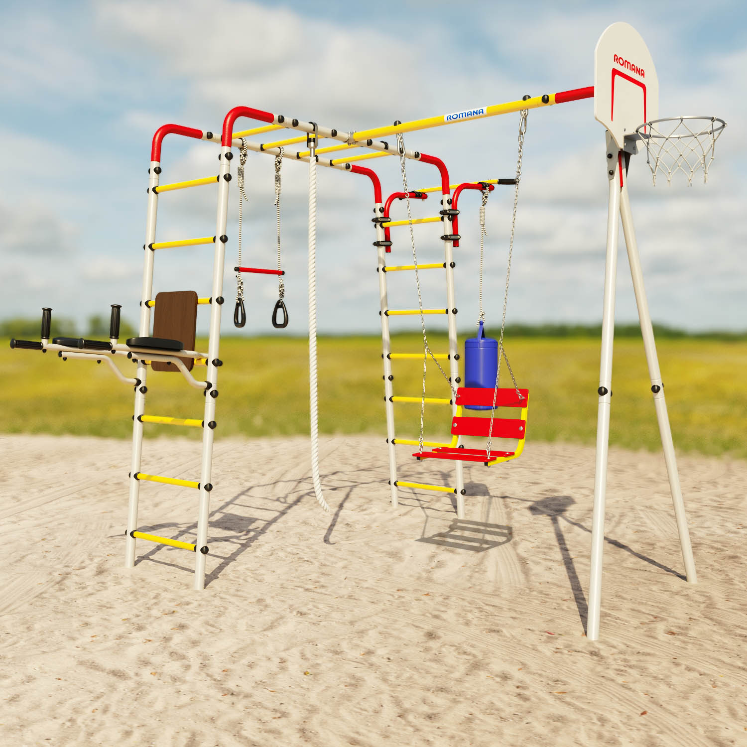 Детский спортивный комплекс для дачи FITNESS Romana 103.20.05 (цепные качели)