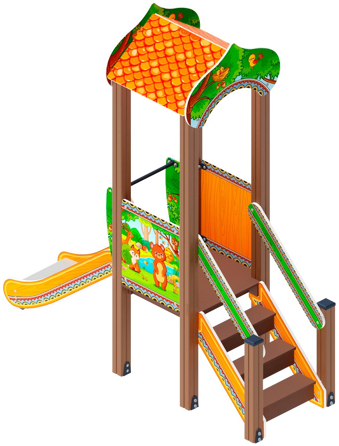 ПОЛЯНКА детский игровой комплекс ДИК 1.16.01-01 (H=750)