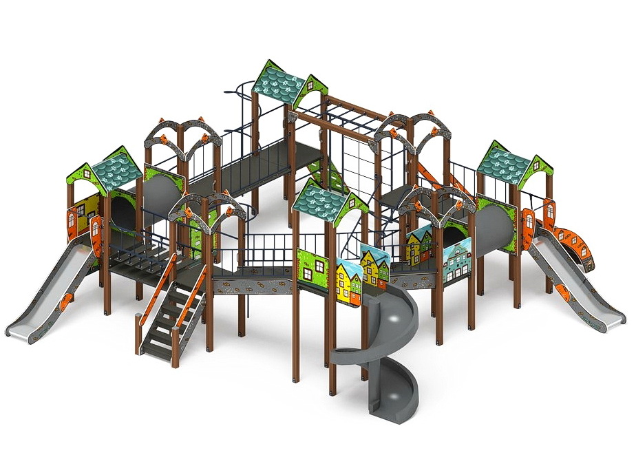 ОСТРОВ ДЕТСТВА (Город) детский игровой комплекс ДИК 2.01.8.02-21 (Н=1200, Н=2000)