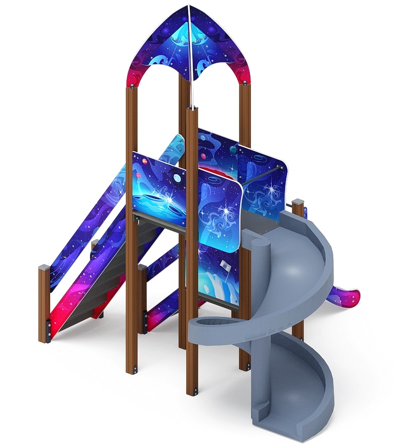 КОСМОПОРТ детский игровой комплекс ДИК 2.14.04-02 (H=750, H=2000)