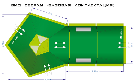 Летняя палатка Лотос 3 Саммер (комплект)