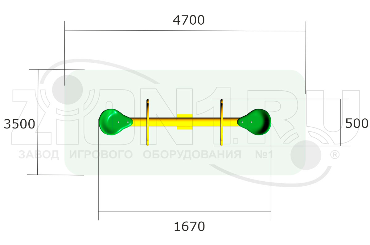 Качалка-балансир на пружине ZION Стрела (КЧ059)