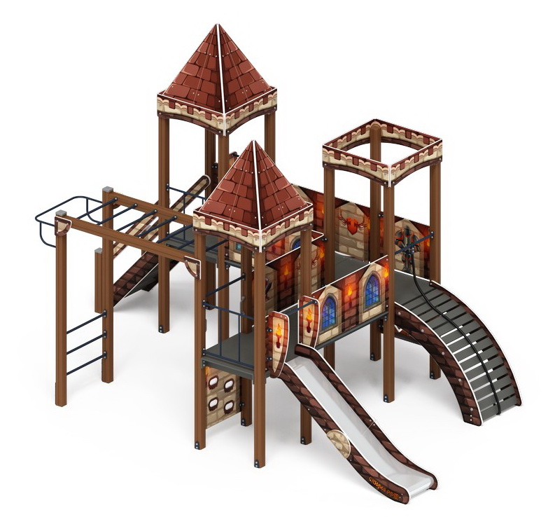 ЗАМОК детский игровой комплекс ДИК 2.18.02-02 (H=1200)