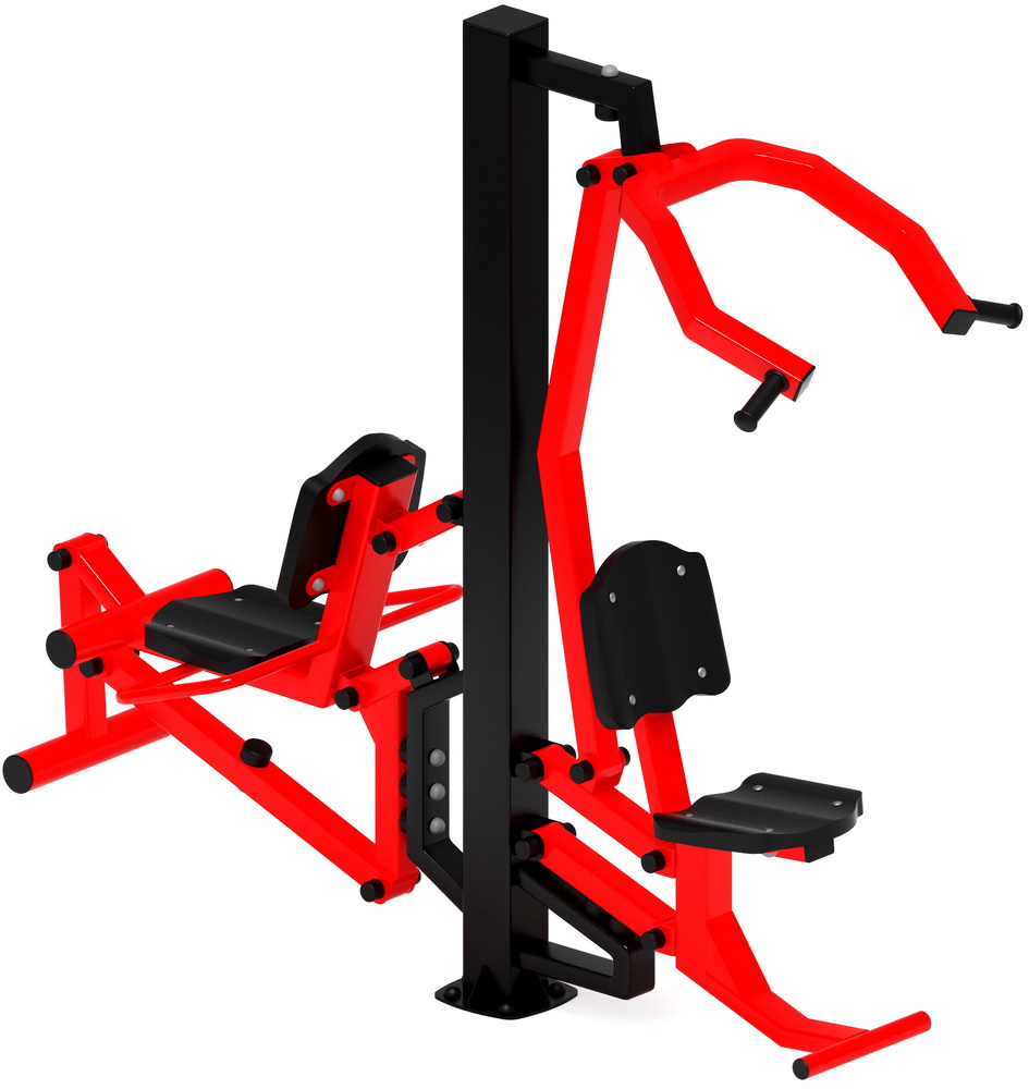 Тренажер уличный ВЕРХНЯЯ ТЯГА + ФЛЕКС (красный) СТ 021-11.П