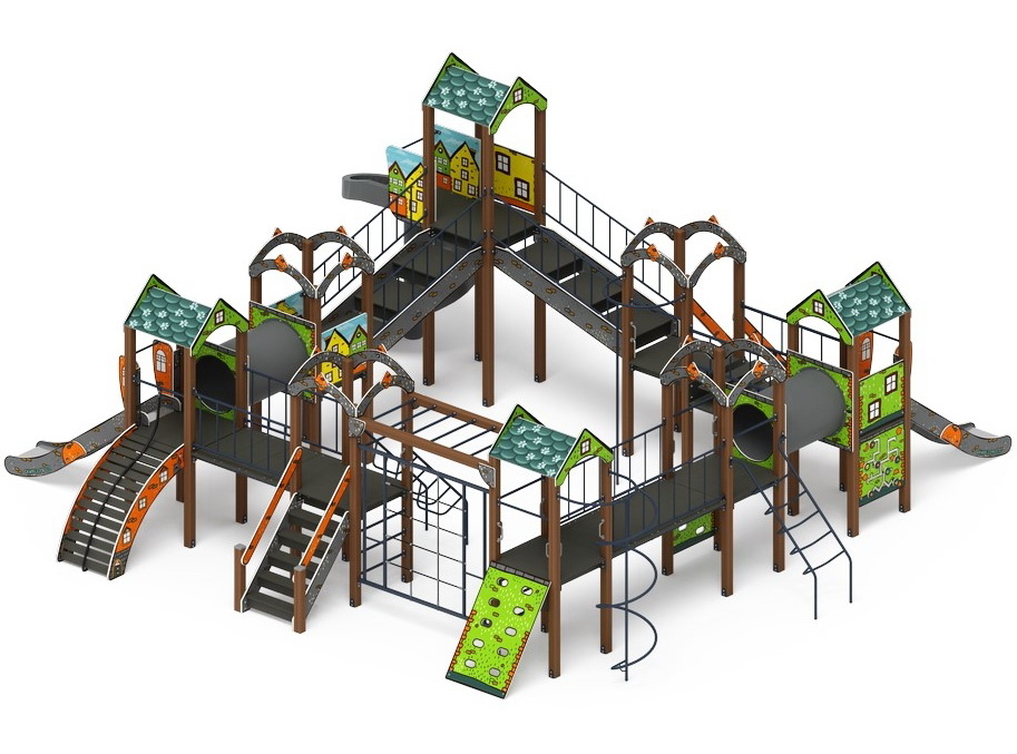 ОСТРОВ ДЕТСТВА (Город) детский игровой комплекс ДИК 2.01.8.02-21 (Н=1200, Н=2000)