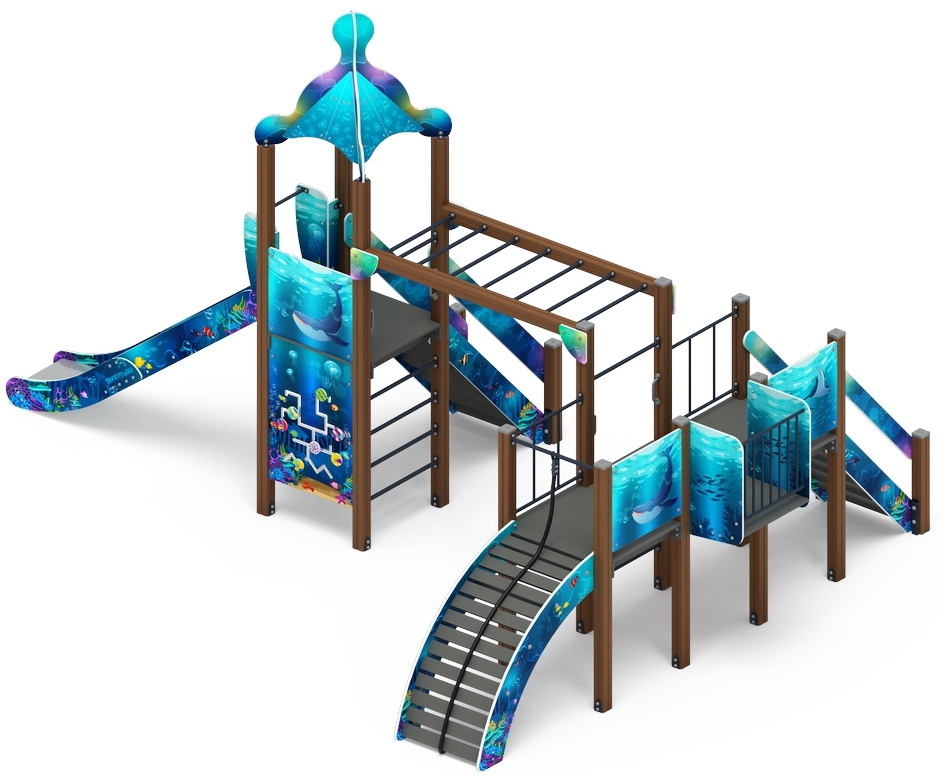 МОРСКОЙ детский игровой комплекс ДИК 2.17.03-01 (H=1500)