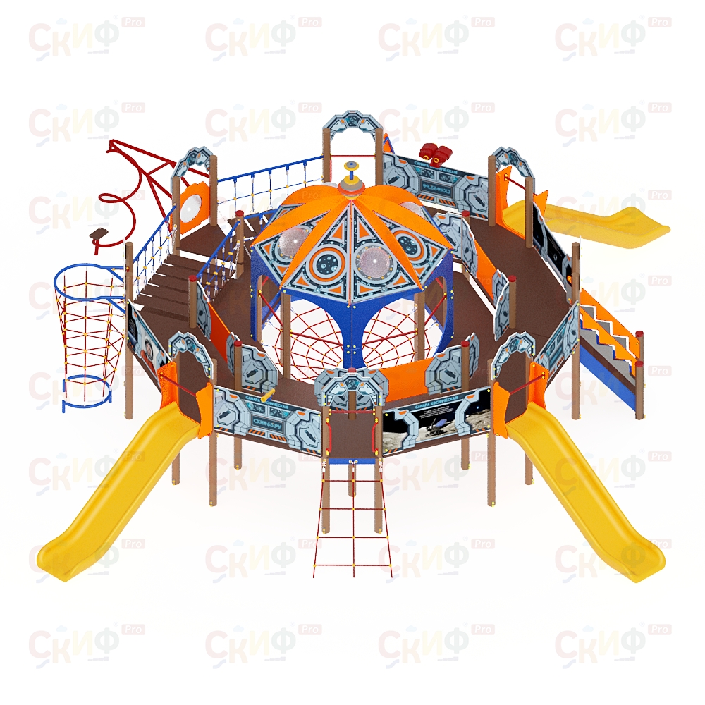 РОССИЯ КОСМИЧЕСКАЯ детский игровой комплекс ДИК 2.29.01 (H=1200)