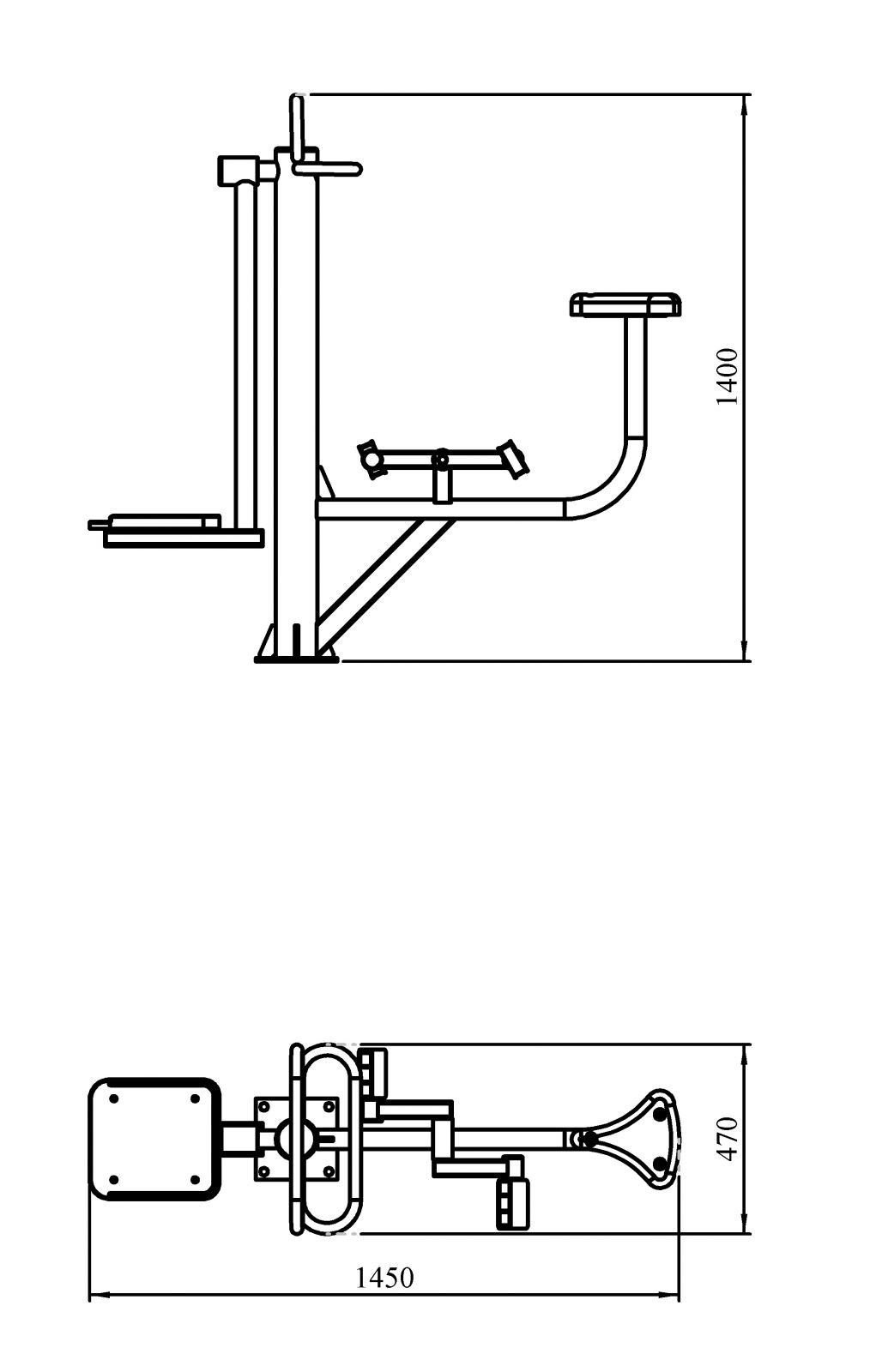 Тренажер для улицы Велосипед + маятник Air Gym YT85