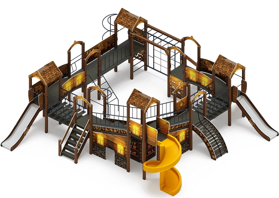 ОСТРОВ ДЕТСТВА (Эко) детский игровой комплекс ДИК 2.01.8.02-12 (Н=1200, Н=2000)