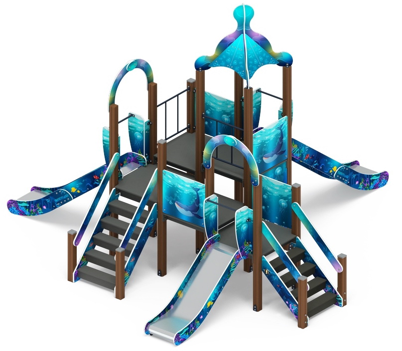 МОРСКОЙ детский игровой комплекс ДИК 2.17.04-01 (H=900, H=1200, H=1500)