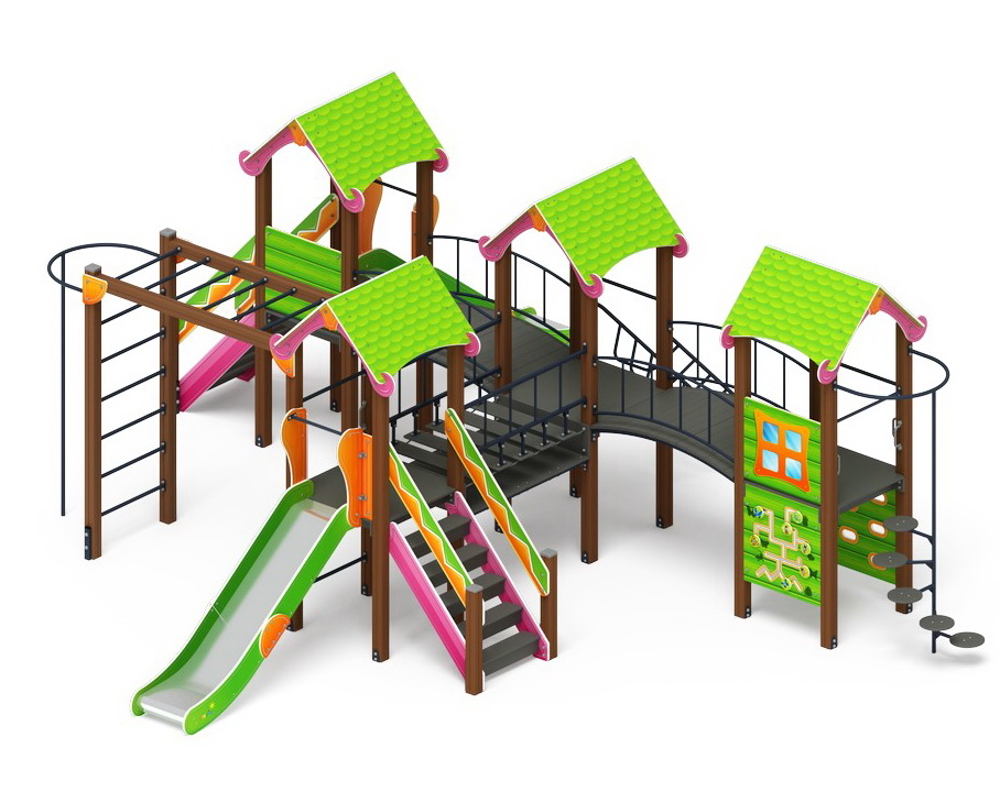 ЛУКОМОРЬЕ детский игровой комплекс ДИК 2.25.08-01.С (Н=1200)