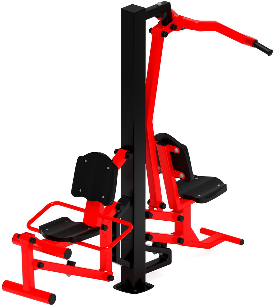 Тренажер уличный ВЕРХНЯЯ ТЯГА + ФЛЕКС (красный) СТ 021-11.П