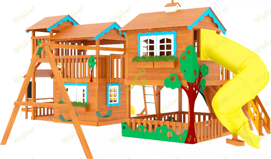 Детская деревянная площадка IgraGrad Домик 6 Совенок