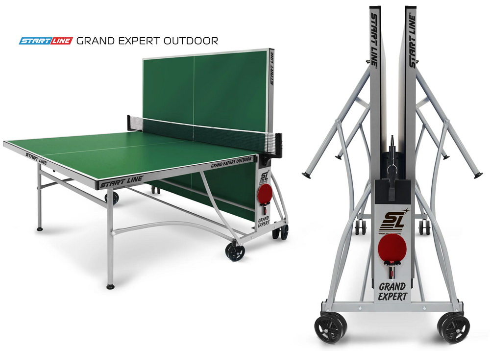 Стол теннисный START LINE Grand EXPERT 4 Всепогодный Зеленый