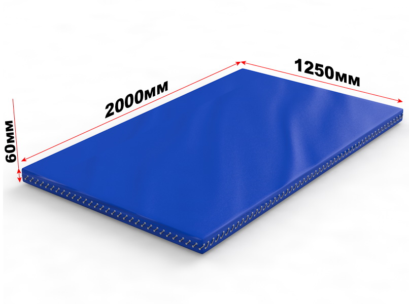 Мат гимнастический на шнуровке 2х1,25х0,1 м