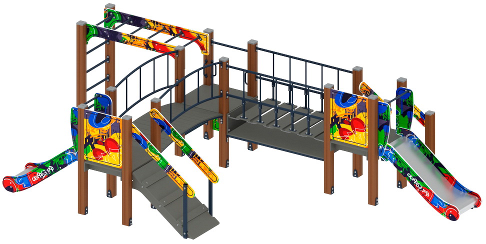 КАРАПУЗ (Граффити) детский игровой комплекс ДИК 1.001.08-03 (Н=750)