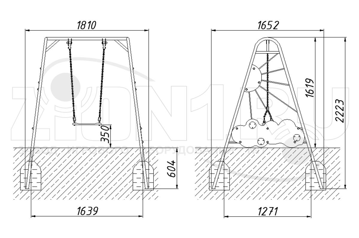 Качели детские ZION Рассвет (К008)