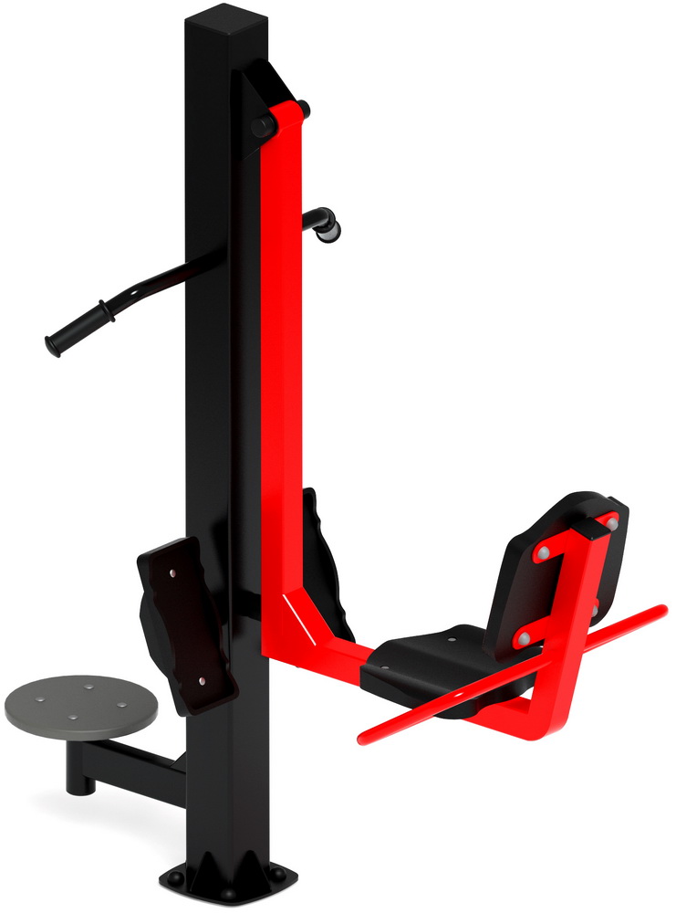 Тренажер уличный ЖИМ НОГАМИ+ ТВИСТЕР (красный) СТ 022-11