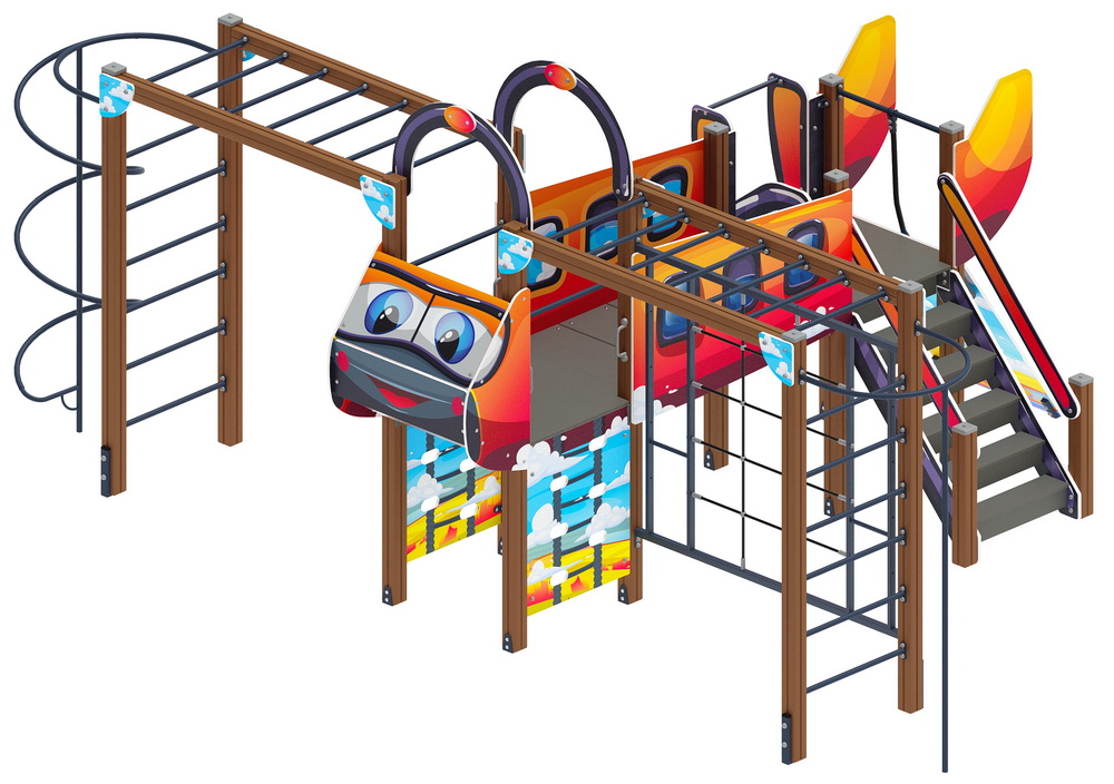 АЭРОПЛАН детский игровой комплекс ДИК 2.03.4.02-01 (H=1200)
