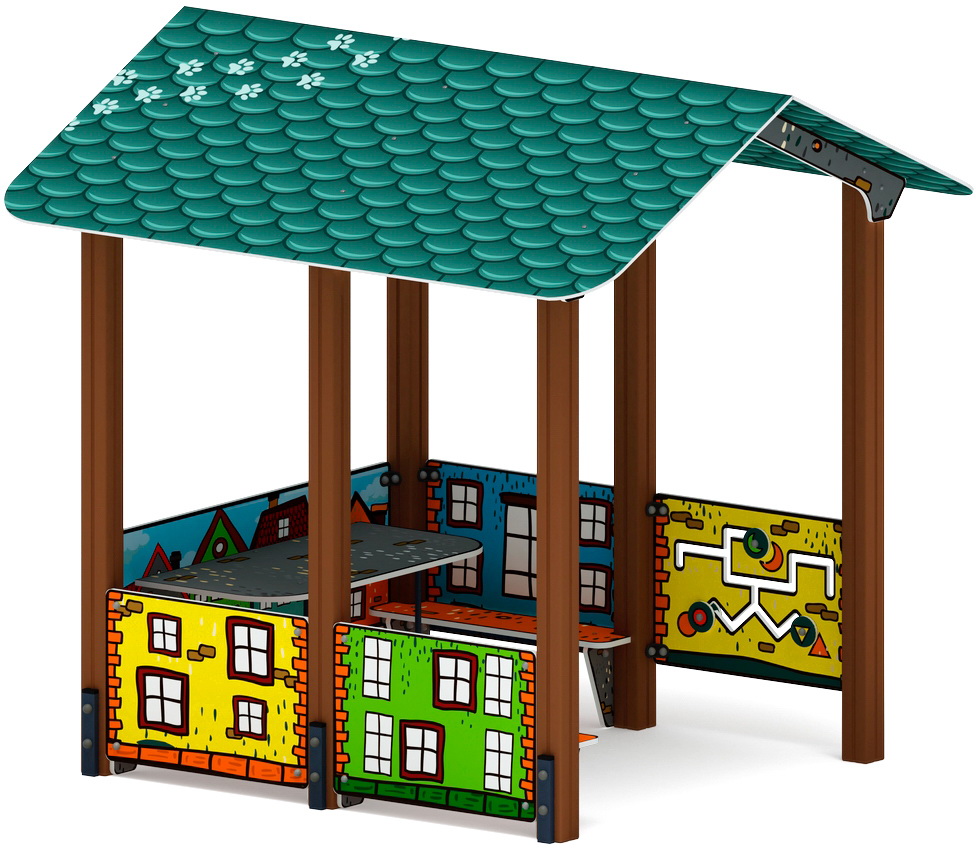 ДОМИК БОЛЬШОЙ 2 (Город) для детской площадки МФ 10.01.08-01