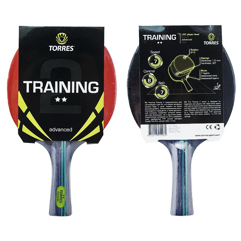 Ракетка для настольного тенниса TORRES Training 2* (12.220)