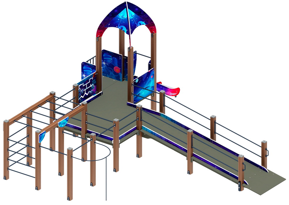 Детский спортивный комплекс ЗАБОТА КОСМОПОРТ (H=750) ДОВ 20.14.02-01