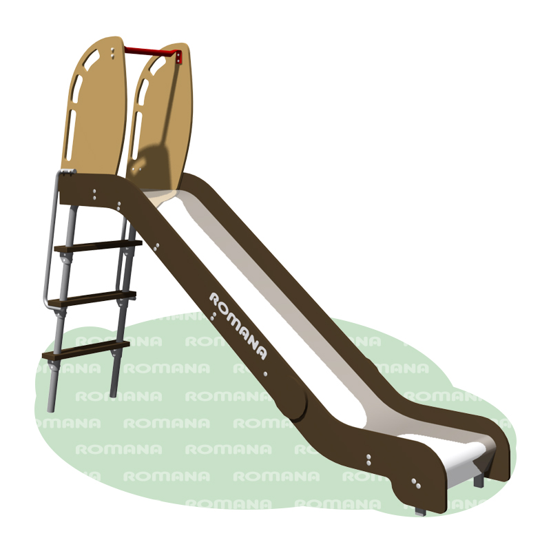 Горка h 1250, скат нержавейка Romana 110.23.00 коричневый