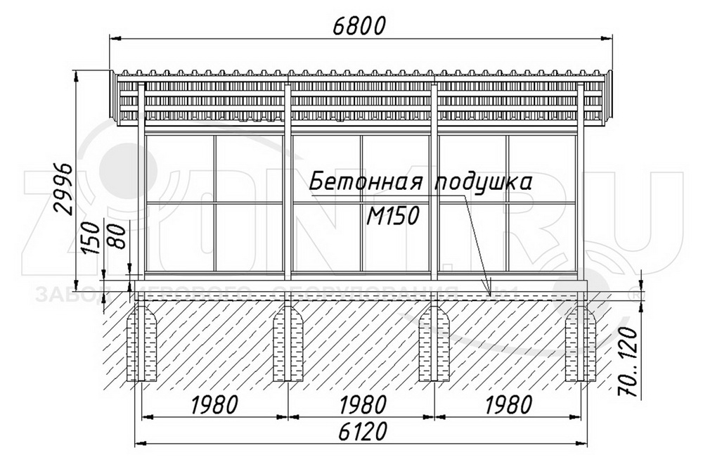 Навес ZION теневой ТНПД 7.6 (ТН049)