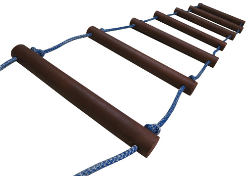 Лестница веревочная 6 ступеней синяя
