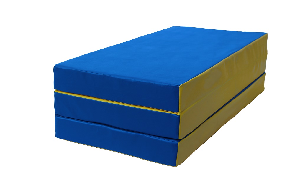 Мат № 4 (100 х 150 х 10) складной сине/жёлтый