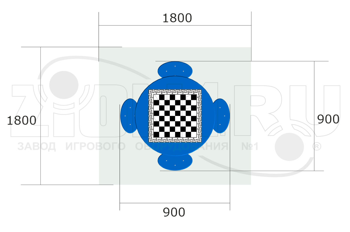 Стол шахматный детский ZION М4 СП234