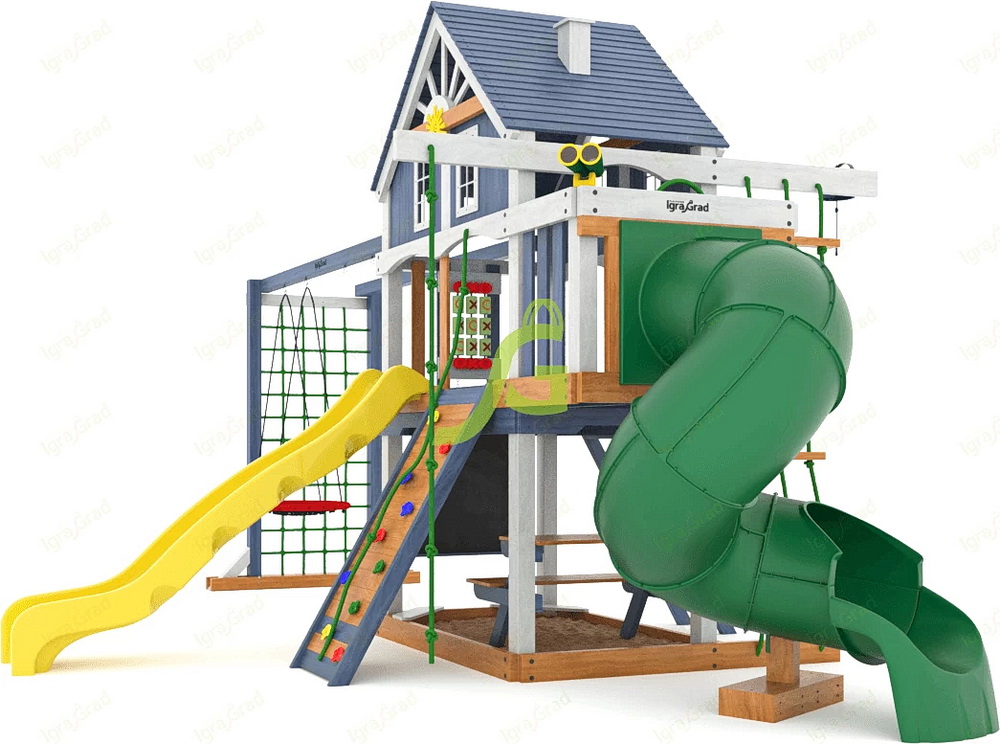 Детская площадка IgraGrad Шато с трубой (Домик) мод.1, 2