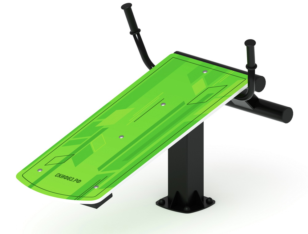 Тренажер уличный ЛАВКА ДЛЯ ПРЕССА (зеленый) СТ 002-12