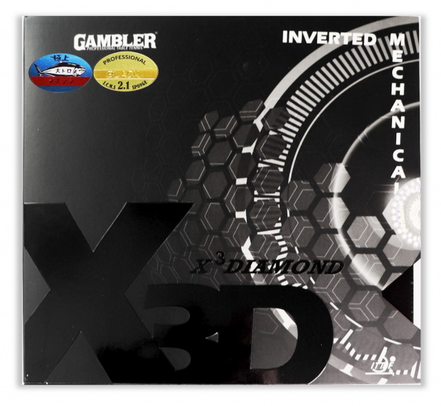 Накладка на ракетку для настольного тенниса GAMBLER X3d hard 2,1 black