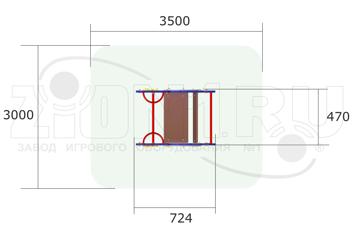 Качалка на пружине ZION Пароходик