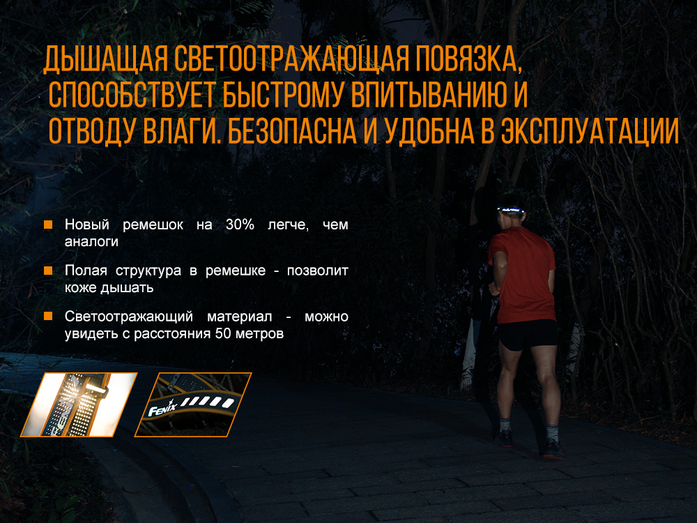 Налобный фонарь Fenix HL18R, черный