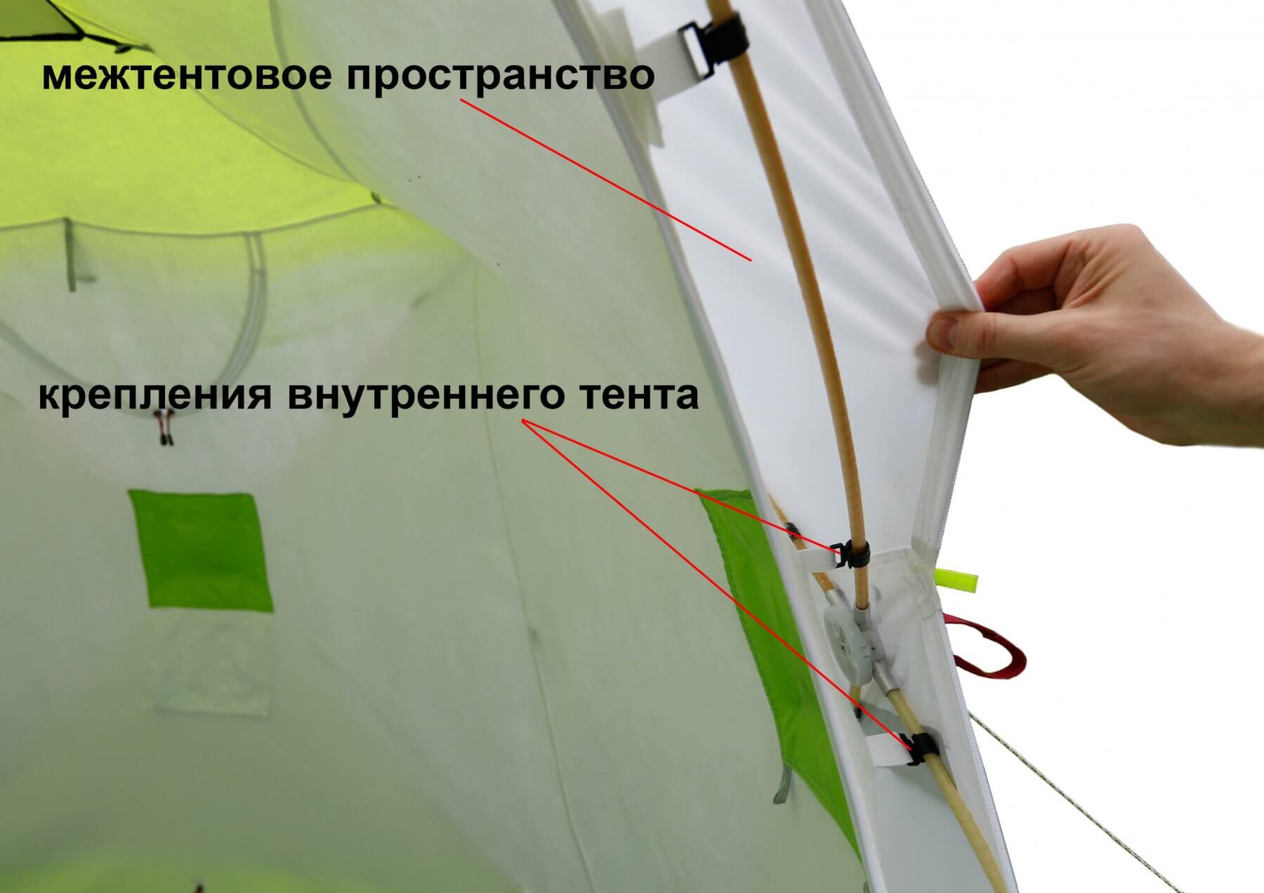 Зимняя палатка ЛОТОС Куб 3 Компакт Эко (стеклокомпозитный каркас)