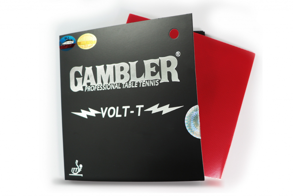 Накладка на ракетку для настольного тенниса GAMBLER Volt t hard 2,1 red