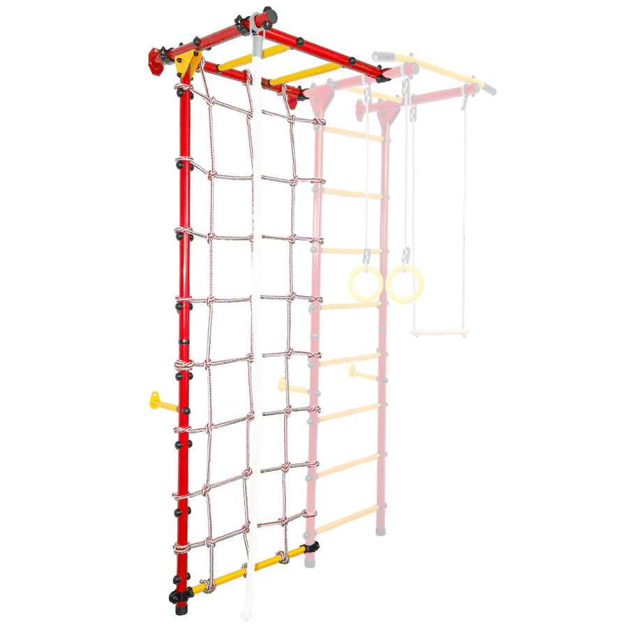 Рукоход-Лайт Юный Атлет с сеткой красный/желтый