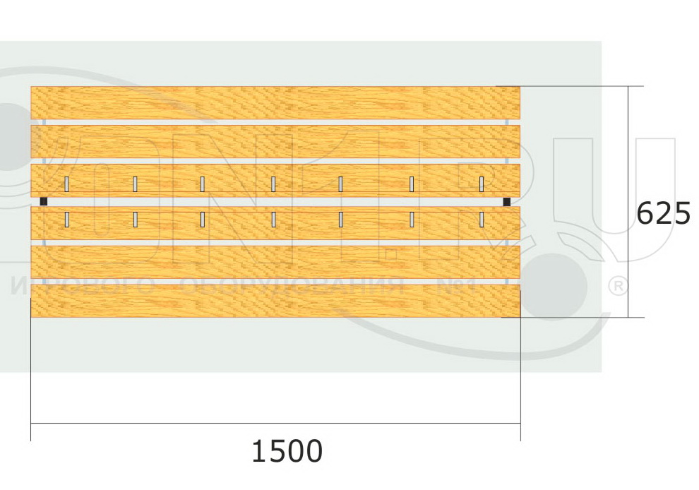 Скамейка для раздевалок СВ6 (СВ0121)