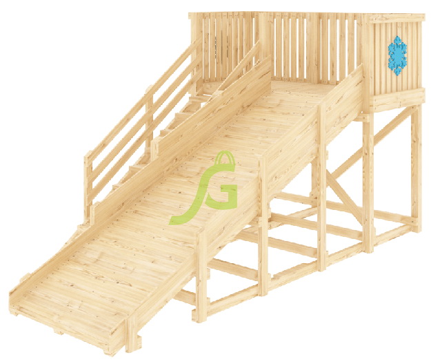 Зимняя горка IgraGrad Snow Fox, скат 4 м, без окраски