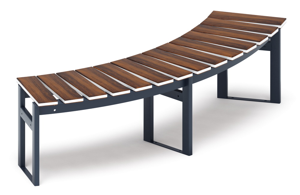 Модульная скамья радиальная (темный дуб) МФ 42.01.17