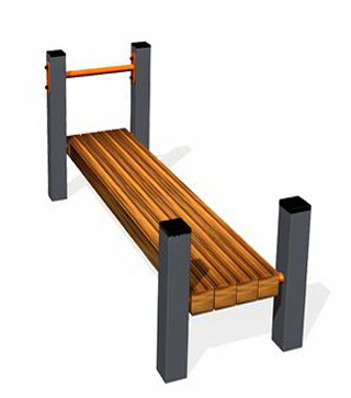 Скамья для пресса ZION горизонтальная ВБ-200Б (ВБ017)